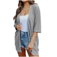 thumbnail image 1 of AherBiu Cardigan pour Femmes Ouvert devant Tricoté Ample Décontracté Pull Manches 3/4 Cardigan Confortable Automne, 1 of 7