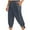 Gray, variant on hotojiny Men's Capri Pants Lightweight Baggy 3/4 Shorts Drawstring Elastic Waist Beach Cropped Trousers with Pockets