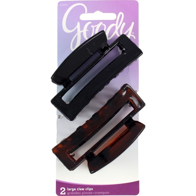 Goody Classics Rectangle Claw Clip - 2 Ct