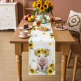thumbnail image 2 of Sunflower Pig Table Runner 90 Inches, Summer Eucalyptus Yellow Lace Bed Runner Dresser Scarves Tabletop for Indoor Outdoor Parties/Ceremony/Banquet, 13" x 90", 2 of 9