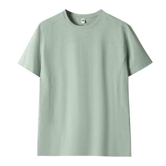 Shirts for Men, Mens Quick Dry T Shirts Lightweight Short Sleeve Crewneck Tee Shirt Loose Comfy Summer Casual Workout Basic Tops Green XXXL
