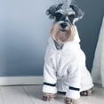 thumbnail image 3 of Miangastore Creative Dog Bathrobe High Absorbent Quick-drying Robe Warm Animal Pajamas Hooded Bathrobe for Pet Dog Cat (White, Size XL), 3 of 9