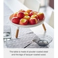 thumbnail image 6 of Yamazaki Home Countertop Pedestal Tray, White, Steel + Wood, Supports 3.3 pounds, Minimal Assembly, 6 of 7