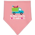 thumbnail image 2 of Inktastic Nana Loves Me Grandson Boys Baby Bandana Bib, 2 of 4