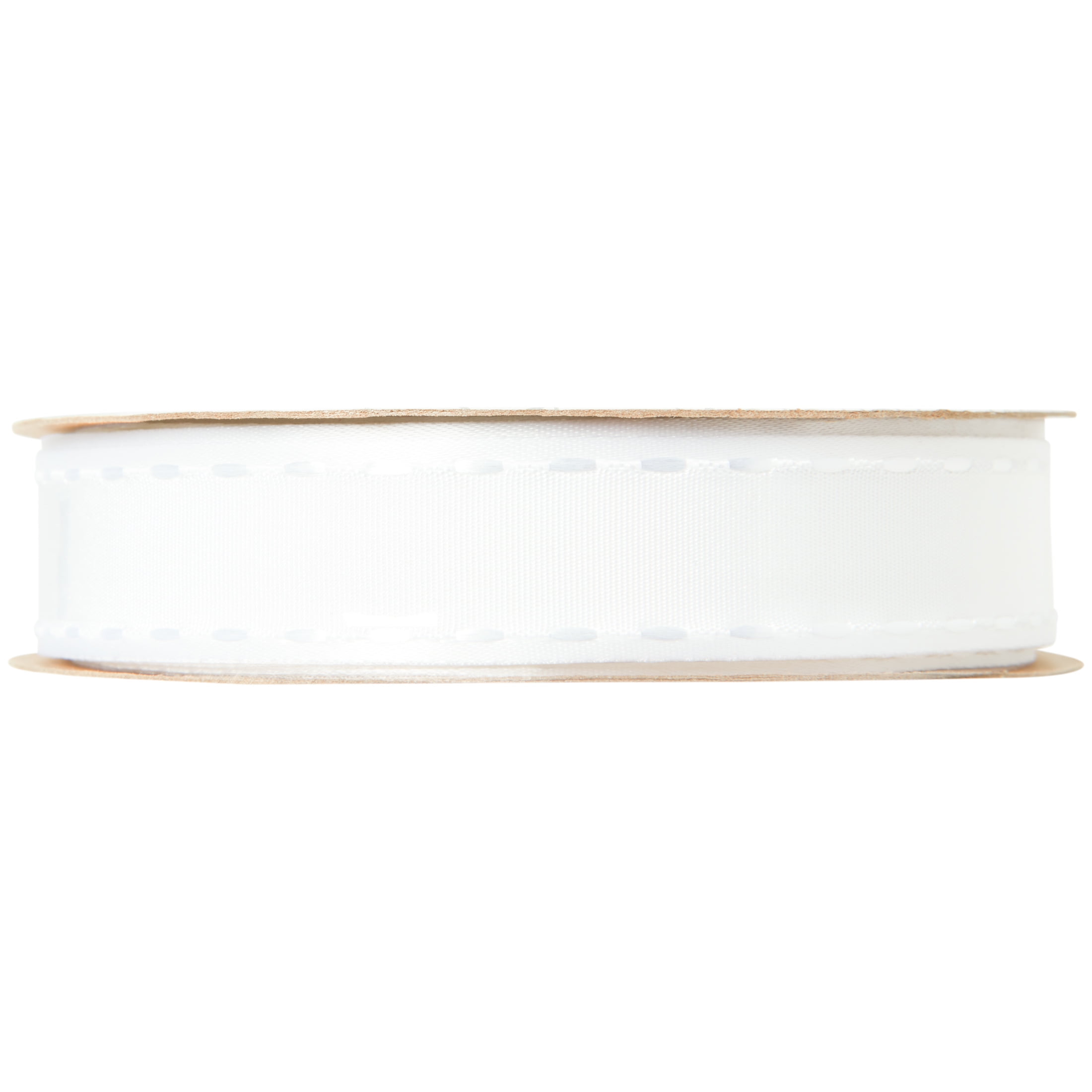 Offray Ribbon, White 7/8 inch Satin Ribbon for Sewing, Crafts, and Gifting, 9 feet, 1 Each
