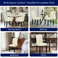 thumbnail image 6 of Subrtex Modern PU Leather Dining Chairs Set of 4, Upholstered Parsons Chairs for Kitchen & Dining Room, White, 6 of 7
