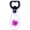 White, variant on Art Bottle Opener - Real Astrantia Flower, Clear Grey, 1 count, Feminine for Women, Floral Lucky Charm, Decorative Bar Tool