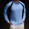 thumbnail image 1 of pstuiky manga larga para hombre, Camiseta de ejercicio Splice Colorr para hombre, ajustada, de alta resiliencia, con cuello redondo y manga larga Tops de hombre xl, 1 of 5