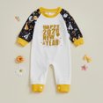 thumbnail image 2 of newwalpole New Years Baby Boy Outfit Letter Print Long Sleeve Romper Jumpsuit Cute My First New Years Baby Boy Outfit White for Size 6-12 Months, 2 of 4