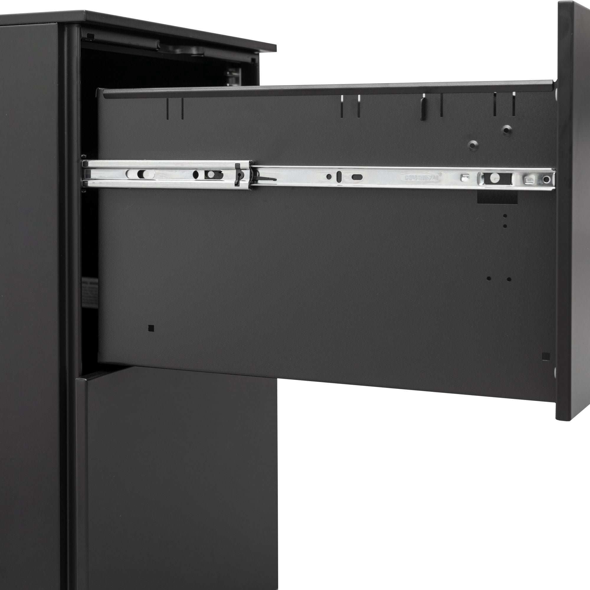 DEALTOPS Modern File Cabinet with 1 Lock and 2 Drawers for Legal/Letter A4 Size, Rolling Steel Storage Cabinet for Home and Office - Black