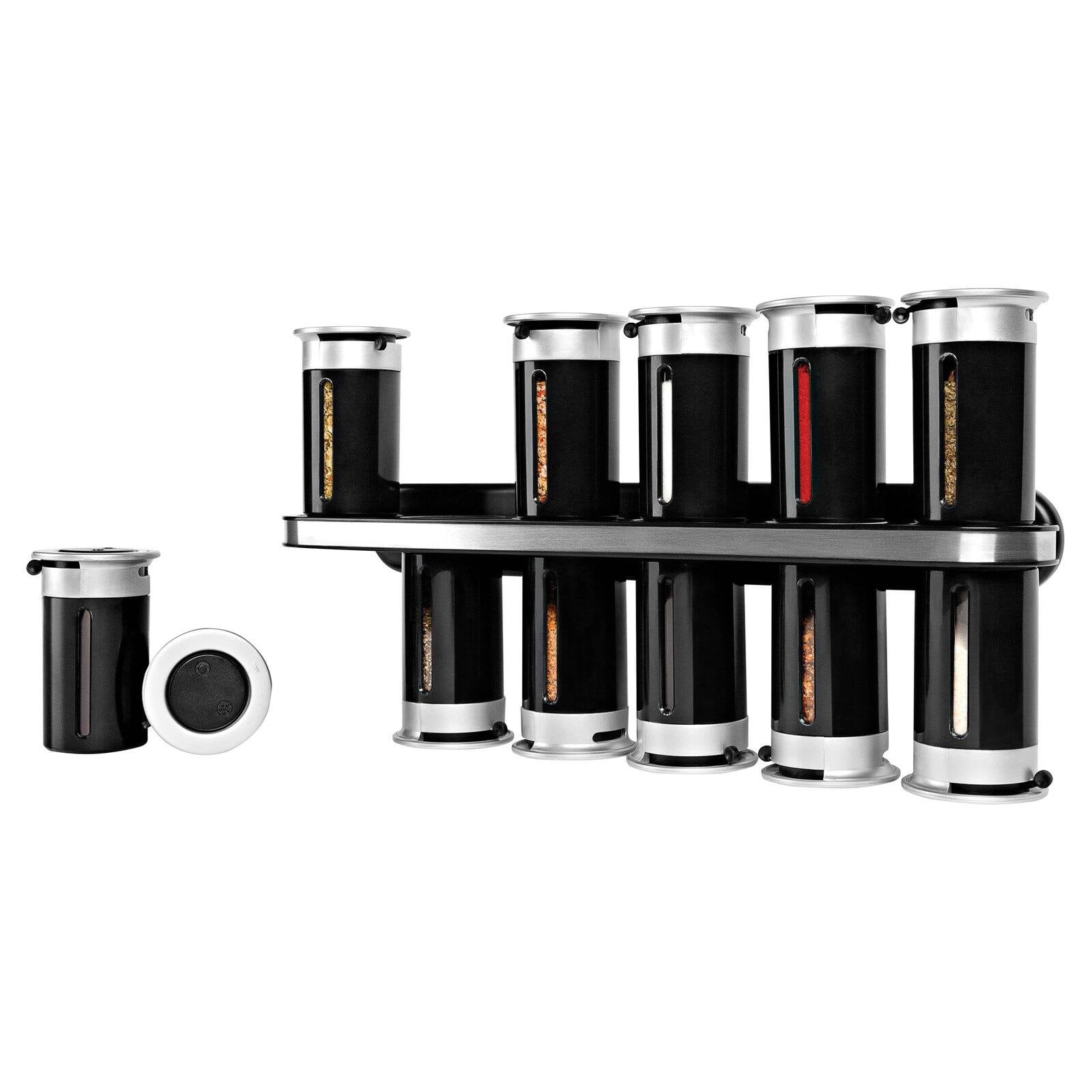 Zevro Zero Gravity Silver Magnetic Wall-Mounted Spice Rack - 12