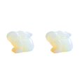thumbnail image 2 of Injueey Figuritas de cristal conejito Animal Dongling Jade tallada animales ornamento liebre estatua hecha a mano regalo para el hogar Blanco 2piezas, 2 of 6