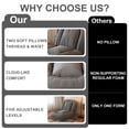thumbnail image 6 of Jopath Foldable Lazy Sofa Bed with 2 Soft Pillows,Human Dog Bed with 5 Adjustable Position for Bedroom Living Room Reading Corner(Grey), 6 of 9