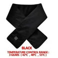 thumbnail image 2 of HESHENG Unisex USB Electric Heating Scarf Waterproof Washable 3 Heating Thermal Winter Warm Heated Scarf Wrap Neck Warmer, Black, 2 of 11