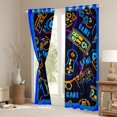 thumbnail image 3 of Homewish Video Game Curtains Pack of 2 (42x84 Each) for Female Men Adults,Abstract Gamepads Curtains Blackout,Geometric Stripes Bedroom Curtains,Microfiber Bedroom Decor, 3 of 6