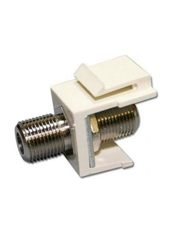 Channel Vision  Snap-In F-Connector Female to RCA Female Jack Insert - Ivory