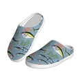 thumbnail image 2 of Daiia Various Wild Sea Fish Print Women’s Fuzzy Slippers Memory Foam Lightweight House Shoes Cozy Loafer Flannel House Shoes-46/47, 2 of 7