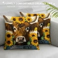 thumbnail image 3 of Qinduosi  Summer Highland Cow Pillow Covers Decorations for Home Decor for Sofa Couch(Fillers Not Include), 3 of 5
