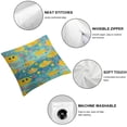 thumbnail image 4 of JRXY Cartoon Submarine Print, 2PCS Throw Pillow Covers Modern Farmhouse,Illustration of a Submarine and Bubbles,Cushion Cover for Sofa Couch Bed,Yellow White, 4 of 6
