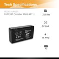thumbnail image 4 of Casil 12V 33Ah F2 Terminal Replacement Battery Compatible with Simplex 112-047 Fire Alarm Control Panel, 4 of 4