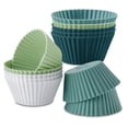 thumbnail image 2 of Wosthever 12/14 piezas de silicona para hornear Muffins tazas reutilizables antiadherentes moldes para cupcakes herramienta de moldeo de 12 piezas, 2 of 6