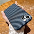 thumbnail image 3 of Funda mate de textura de fibra de carbono ultrafina de lujo para iPhone 15, 14, 13, 11, 12 Pro, XS Max, Mini, XR, 7, 8 Plus, cubierta dura de PC a prueba de golpes, 3 of 5