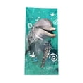 thumbnail image 2 of Amzcrzy Polyester Ocean Elements Beach Towel Oceans-Themed Beach Towel Starfishs Seashells and Sea Turtle Fast-Drying Absorbent Bath Towel Microfiber Beach Towel Non-Functional Blankets, 2 of 6
