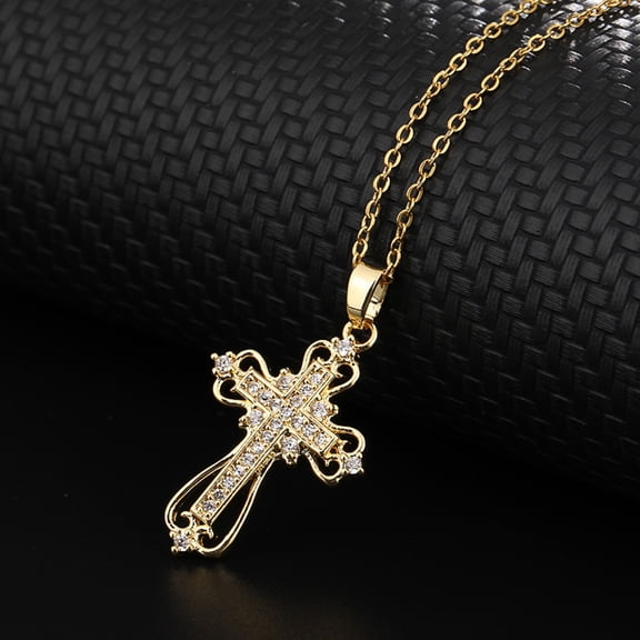 Vireellx Cross Pendant Necklace for Women Colorful Zircon for Women Jewelry Valentines Day