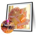 thumbnail image 2 of Diamante bordado flores con gotas de rocío redondo DIY diamante pintura decoración Likrtyny decoración de arte, 2 of 9