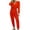 Red, variant on Hvyesh Women's Long Sleeve Jumpsuits Casual Dressy One Piece Outfits V Neck Belt Pockets Long Pants Romper