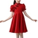 thumbnail image 3 of Vestido rojo retro para niños,Vestido rojo para niños Vestido rojo para niños de moda Vestido para niñas Probado y confiable, 3 of 14