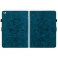 thumbnail image 2 of Case iPad 5th/6th/Pro 9.7 2016/2017/2018, Flower Pattern PU Leather Multi-Angle Viewing Stand Shockproof Flip Case with Card Slot, Magnetic Clasp, Pencil Slot, Auto Sleep/Wake, Darkblue, 2 of 11