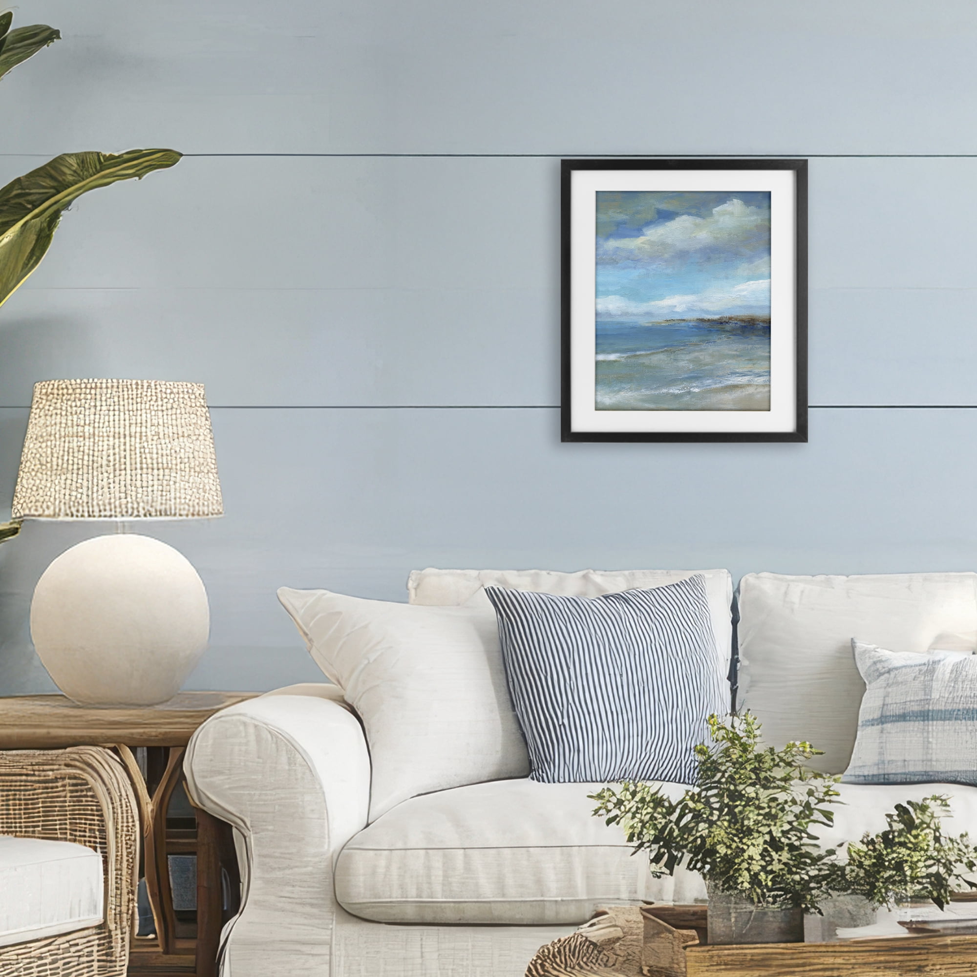 Stupell Industries Shore's Calm Breeze Black Framed Print Under Glass, design by Carol Robinson