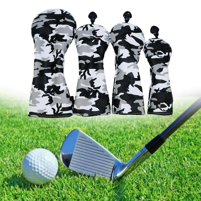 Langgg Golf Wood Headcover Set Driver Fairway Club Drivers Golf Club Head Covers 4PCS No 1 3 5 UT