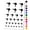 Black, variant on Martial Arts Karate Kick Solid Water Resistant Temporary Tattoo Set Fake Body Art Collection - White