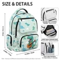 thumbnail image 7 of Yspwyqan Little Boys Backpack, 17 Inch Casual School Bag, Guitar Dino 600D Polyester Backpack for Kids, Adjustable Straps, Front Pocket for Preschool Kindergarten, 7 of 7