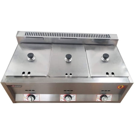 Shzicmy 3-Pan Stainless Steel Commercial Food Warmer,Buffet Food Warmer