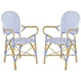 thumbnail image 2 of Safavieh Hooper Outdoor Stacking Arm Chair, Set of 2 - Blue/White, 2 of 10