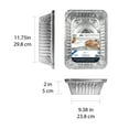 thumbnail image 3 of Mainstays 9.38" x 11.75" Large Aluminum Pan with Folded Lids, 2 Count, 3 of 6