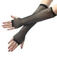 thumbnail image 2 of Cheers US 80s Fishnet Gloves for Women and Girls in Theme Party Costume Accessories, 2 of 7