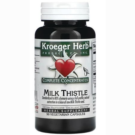 Kroeger Herb Complete Concentrates Milk Thistle Herbal Supplement, 90 Ct
