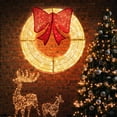 thumbnail image 4 of Costway 48 Inch Pre-Lit Christmas Wreath with 200 LED Lights Red Bow Hanging Hooks, 4 of 10