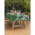 thumbnail image 3 of Outdoor Tablecloth with Umbrella Hole for Patio/Picnic/Party/Camping, Eastern Leaves Waterproof Table Cloth Rectangle Table Cover Washable, Vintage Green Brown Natural Branches Plants (60"x 84"), 3 of 9