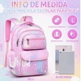 thumbnail image 2 of Mochila Escolar Kawaii Para Niñas De Primaria Secundaria Gran Capacidad Con Apertura 180grados Modelo Rosado, 2 of 4