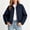 #New Navy, variant on Women's Polka Dot Jackets Fall Trendy Lightweight Stand Collar Coat Zip Up Outerwear with Pockets