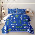 thumbnail image 2 of Erosebridal Golf Club Print Twin Quilt Set,Ball Sport Games Twin Coverlet Set For Boys,2pcs, 2 of 7