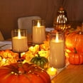 thumbnail image 2 of Set de 3 velas LED sin llama de Lamp Homemory, color dorado, 2 of 8