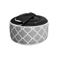 thumbnail image 2 of VIOLA Inflatable Ottoman - Grey Grid, 2 of 2