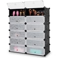 thumbnail image 2 of Mueble Modular para Zapatos Costway 12 Compartimentos PP Negro y Transparente 95x37x109cm, 2 of 10