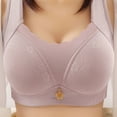 thumbnail image 2 of ATOYSOY Women's Everyday Bra Wireless Lace Mesh Breathable Push Up Underwear Smoothing Comfort Bra Support Full Coverage Bra Clearance Gray XL, 2 of 3